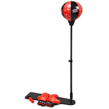 Nastavitelná dětská boxovací hruška s rukavicemi, 85-130cm