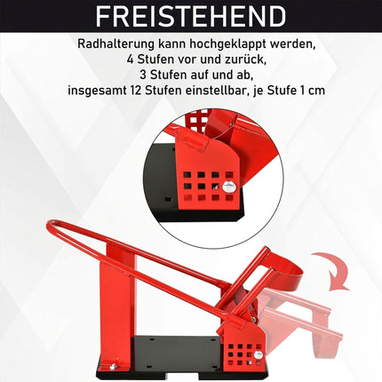 Adjustable Motorcycle Stand for 80-155mm Front Wheels, 450kg Capacity