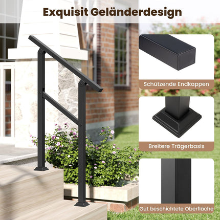 Adjustable Outdoor Stair Handrail, 70cm, Metal, 150kg Capacity