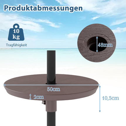 Nastavitelný venkovní stůl s otvorem pro slunečník 38-48mm