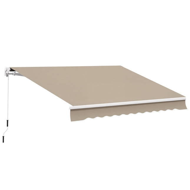 Nastavitelná markýza na terasu, 3.95 x 3m, béžová, s klikou