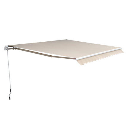Adjustable Patio Awning, 4.5 x 3m, Beige, with Crank