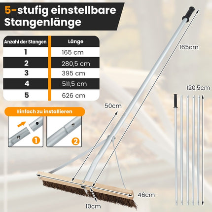 Nastavitelný nástroj na čištění střechy s 5 hliníkovými nástavci