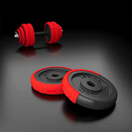 Adjustable Rubberized Dumbbells 20kg