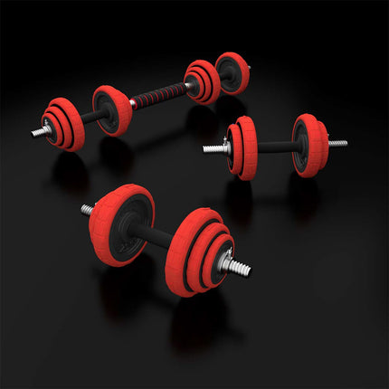 Adjustable Rubberized Dumbbells 20kg