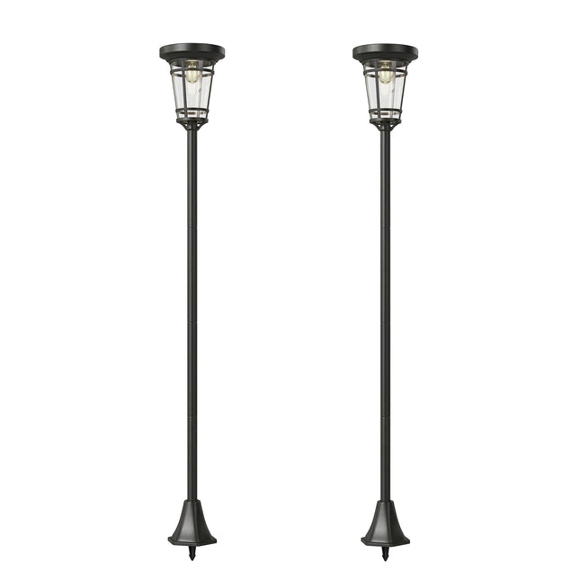Nastavitelné solární zahradní lucerny, sada, 2 režimy, IP44, 180cm