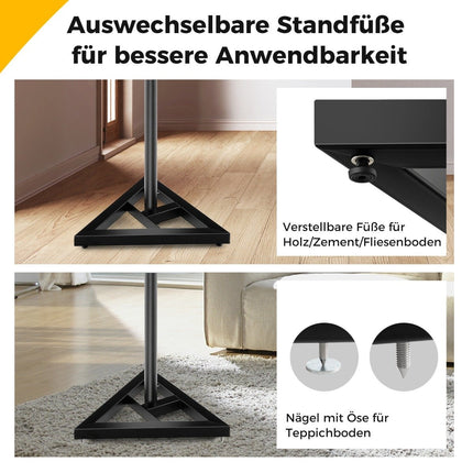 Nastavitelné stojany na reproduktory, 97-157cm, nosnost 50kg, černá