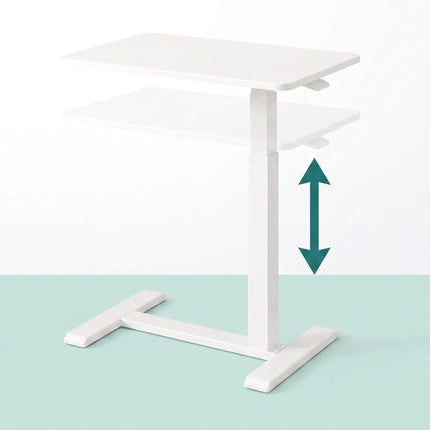 Adjustable Standing Desk with Castors – White, 60×40 cm