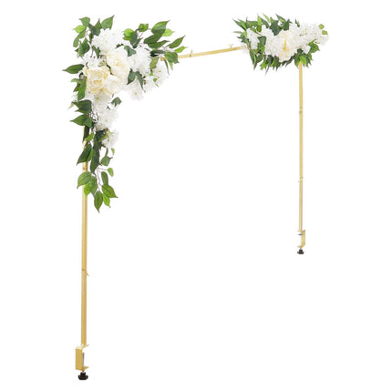 Adjustable Table Arch Stand With Clamps, Gold 28–98 In
