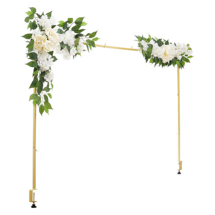 Adjustable Table Arch Stand With Clamps, Gold 28–98 In