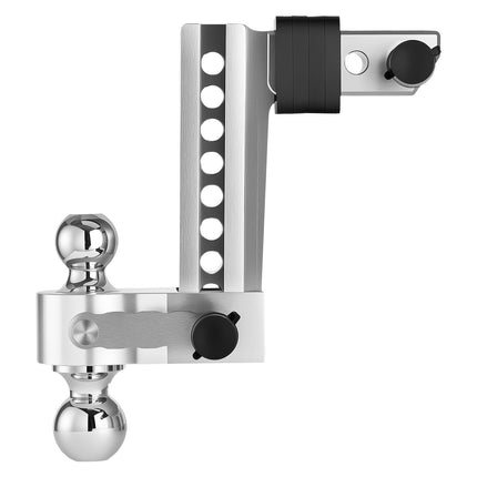 Adjustable Trailer Hitch, 8-In Drop, Tri-Ball, 2-In Receiver