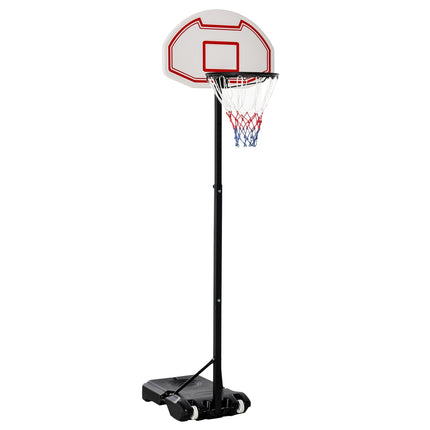Nastavitelný basketbalový koš pro děti, 194-249 cm, černý
