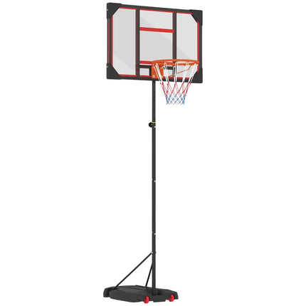 Nastavitelný basketbalový koš pro děti, 210-260 cm, s kolečky