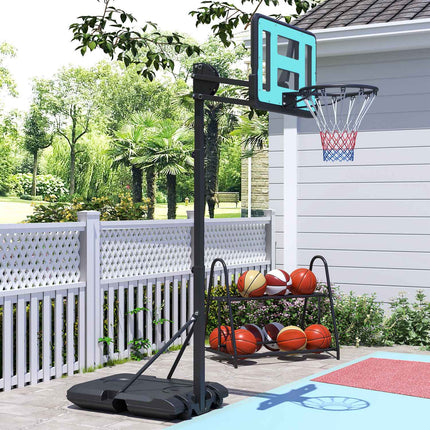 Nastavitelný basketbalový koš se stojanem, 146-236 cm, přenosný