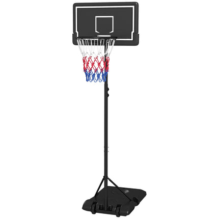 Nastavitelný basketbalový koš se stojanem a kolečky, 220-250 cm