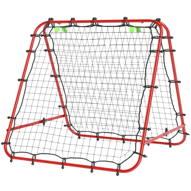 Adjustable double-sided football rebounder net for training