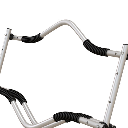 Adjustable kayak trailer with tension strap, aluminum