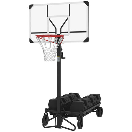 Nastavitelný venkovní basketbalový koš s kolečky, 130-310 cm