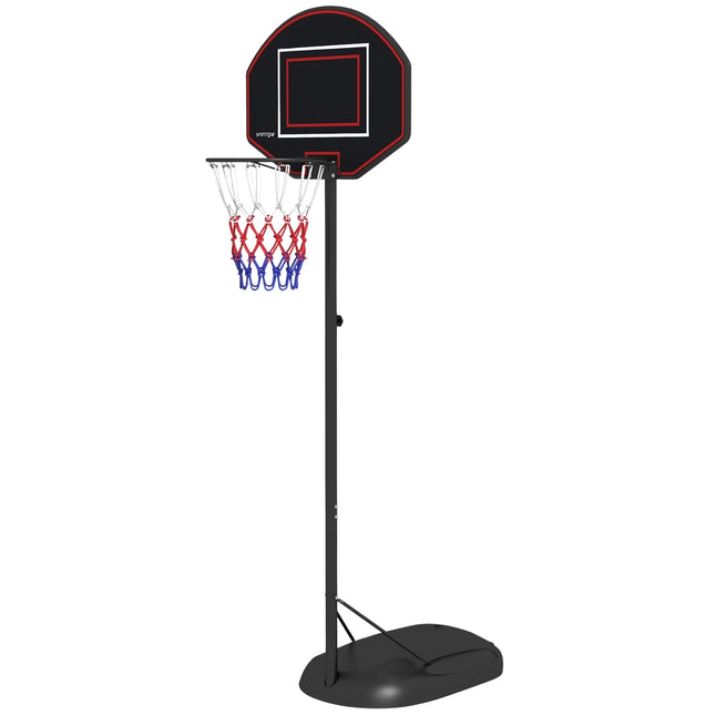 Nastavitelný stojan pro basketbalový koš, 221-282 cm, nerozbitná deska