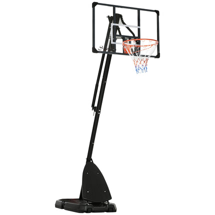 Nastavitelný ocelový basketbalový stojan, 293-350 cm, s kolečky