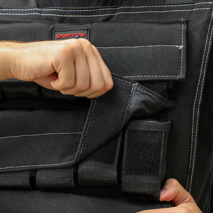 Nastavitelná zátěžová vesta 20 kg s reflexními pruhy pro fitness