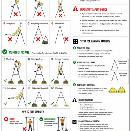 Aerial Yoga Swing Stand, Foldable Adjustable, 200 kg