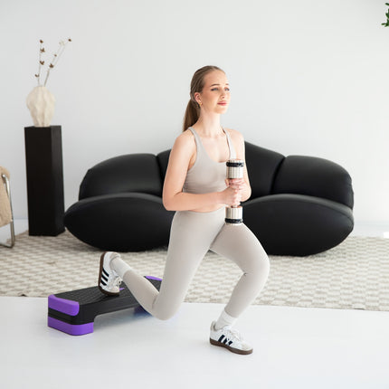 Aerobic step s balanční deskou – nastavitelný fitness stepper