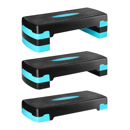 Aerobic step, černo-mátový, nastavitelná výška