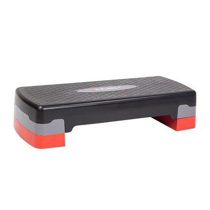Aerobic step, černý/červený, nastavitelná výška