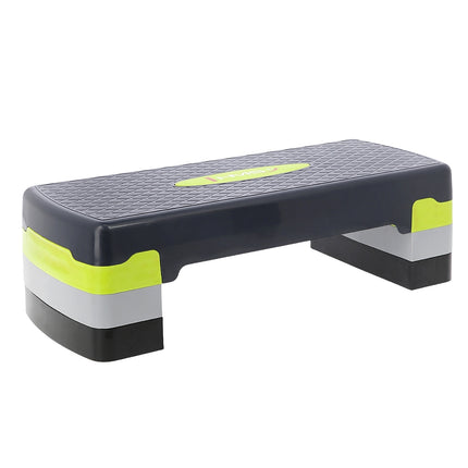 Aerobic step, zelený/šedý, nastavitelná výška