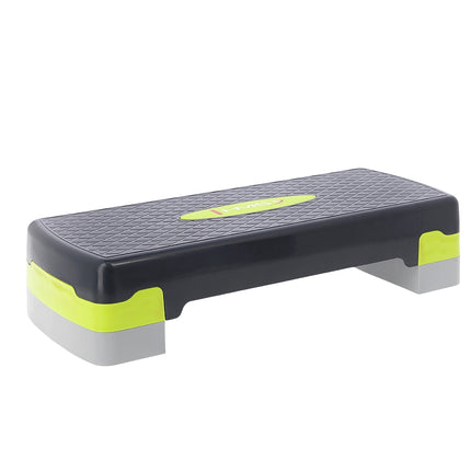 Aerobic step, zelený/šedý, nastavitelná výška