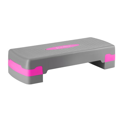 Aerobic stepper, nastavitelná výška, šedý/růžový