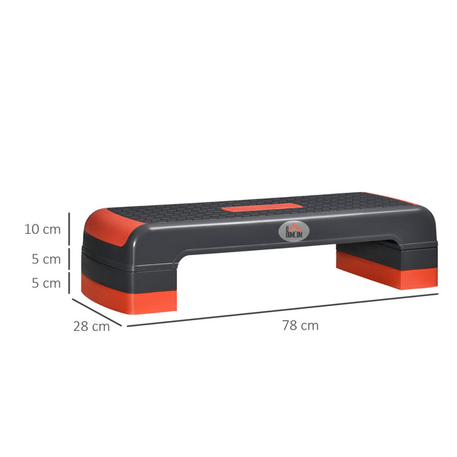 Výškově nastavitelný aerobic step, 3 úrovně, max. 150 Kg