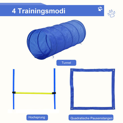 Agility tréninková sada pro psy – tunel, slalom, překážky