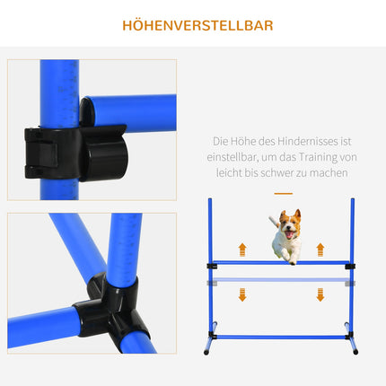 Agility tréninková sada pro psy - 4 modré plastové překážky