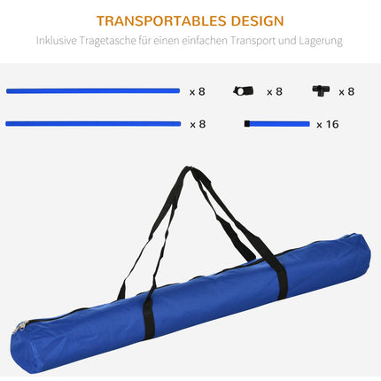Agility tréninková sada pro psy - 4 modré plastové překážky