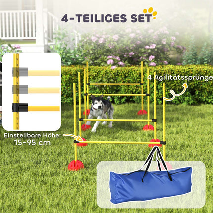 Agility sada pro psy, 5dílná s nastavitelnými překážkami