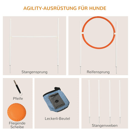 Agility tréninková sada pro psy - 5 dílů, nastavitelné překážky