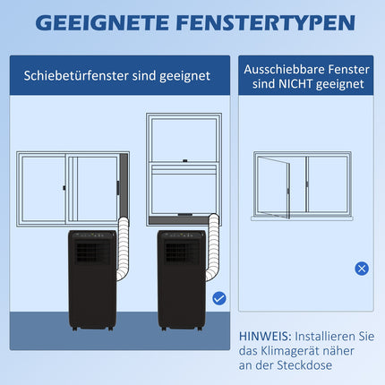 Přenosná klimatizace 9000 BTU – odvlhčovač a ventilátor