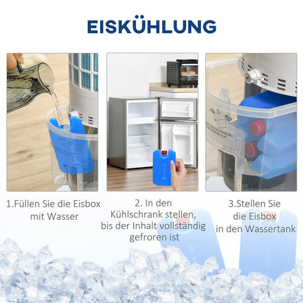 Ochlazovač vzduchu, věžový ventilátor – vodní chlazení, dálkové ovládání, časovač, 60W