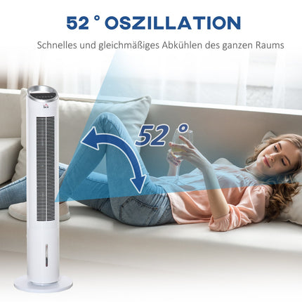 Ochlazovač vzduchu, věžový ventilátor – vodní chlazení, dálkové ovládání, časovač, 60W