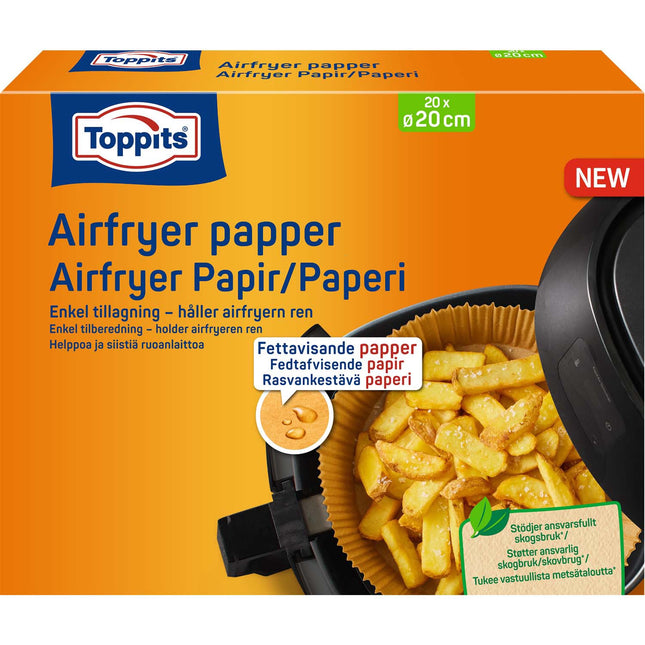Pečicí papír do horkovzdušné fritézy, kulatý 20cm, 7 ks