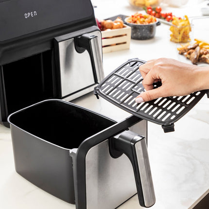 Horkovzdušná fritéza InnovaGoods Fryinn Double 8000 černá 3400 W 8 L nerez
