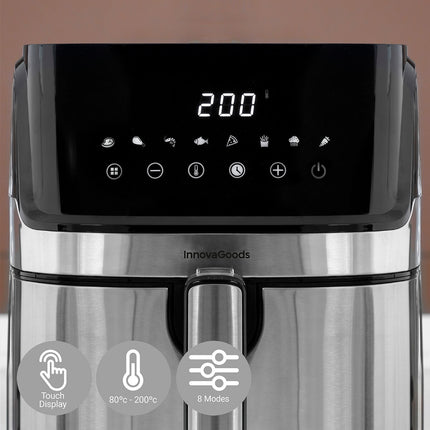 Horkovzdušná fritéza InnovaGoods Fryinn Pro 5500 černá 1700 W 5,5 L nerez