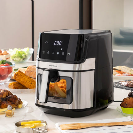 Horkovzdušná fritéza InnovaGoods Fryinn View 6500 černá 1700 W 6,5 L nerez