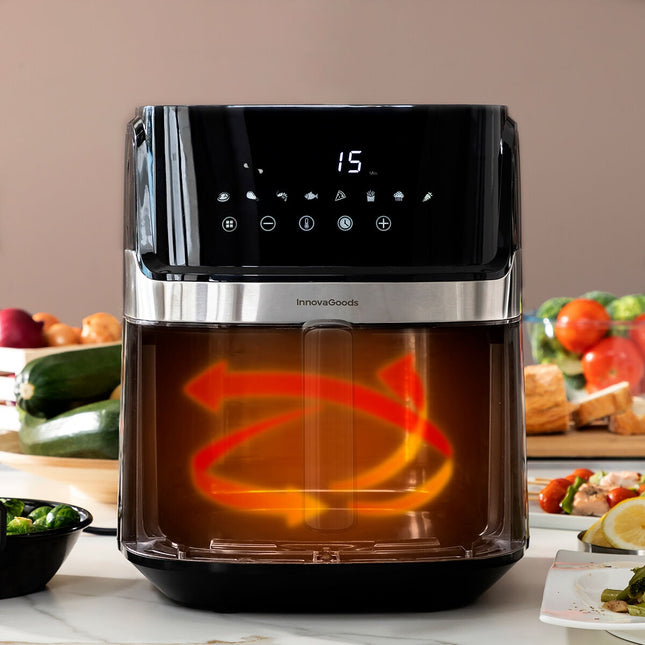 Horkovzdušná fritéza InnovaGoods Fryinn View 6500 černá 1700 W 6,5 L nerez