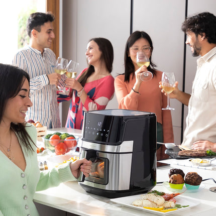 Horkovzdušná fritéza InnovaGoods Fryinn View 6500 černá 1700 W 6,5 L nerez