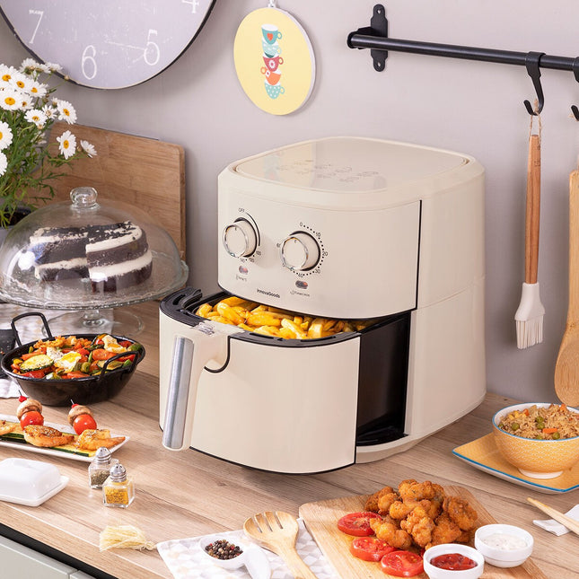 Horkovzdušná fritéza InnovaGoods Vynner Pro 5500 krémová 1700 W 5,5 L nerez