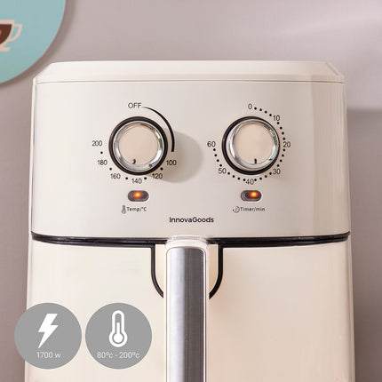 Horkovzdušná fritéza InnovaGoods Vynner Pro 5500 krémová 1700 W 5,5 L nerez