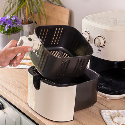 Horkovzdušná fritéza InnovaGoods Vynner Pro 5500 krémová 1700 W 5,5 L nerez